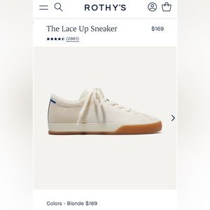 Rothy’s lace up sneaker size 7